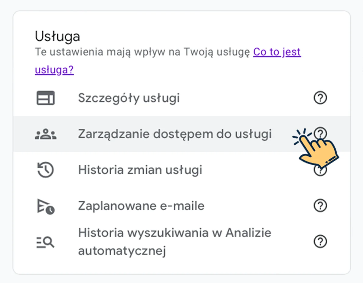Dodaj nowych użytkowników do usługi Google Analytics