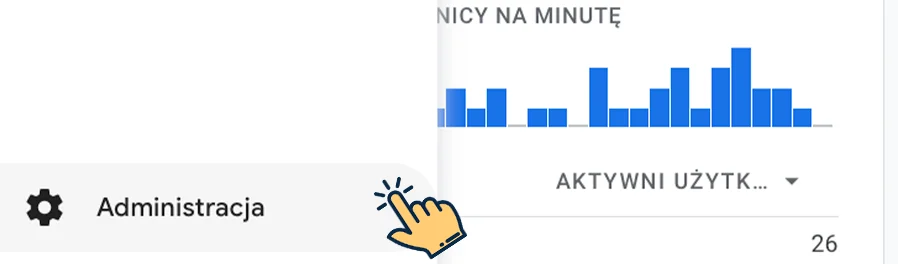 sekcja administracja - Google Analytics