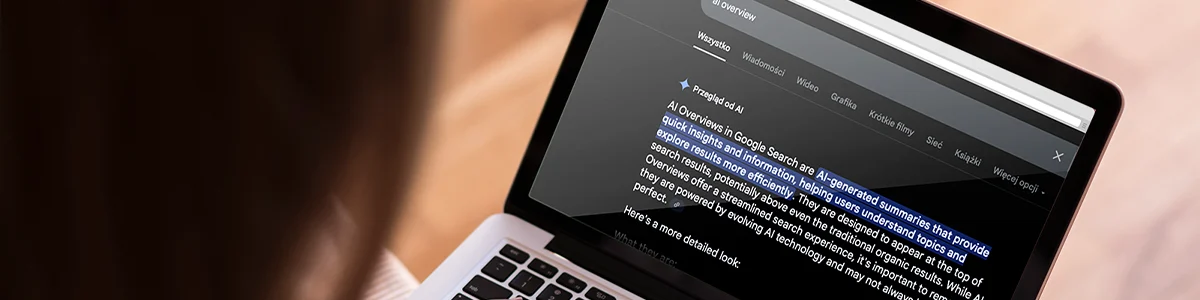 Google ai overview - wygląd na stronie wyników wyszukiwania